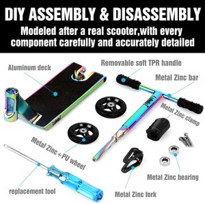 <span class=keywords><strong>Mini</strong></span> Patinete de Dedos Metálico <span class=keywords><strong>LMT</strong></span>-FG01, Ensamblaje y Desmontaje DIY - Product Image 3