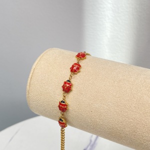 18K Gold Plated Stainless Steel Colorful Natural Stone Women's Irregular <b>Crystal</b> <b>Chip</b> Beads Hypoallergenic Waterproof Bracelet - Product Image 5