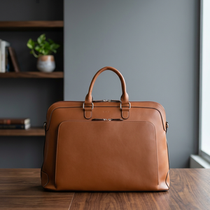 BS INTERNATIONAL Genuine Cow Leather <b>Laptop</b> Briefcase Shoulder Waterproof Durable Lightweight Large Capacity Shockproof - Product Image 1