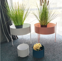 Support rond décoratif pour fleurs de cactus, accessoires en métal, fausses plantes, vente en gros,