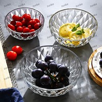 Bol à eau rond transparent, saladier, bol à fondue et bol de cuisson en plastique acrylique PC pour restaurants et cantines