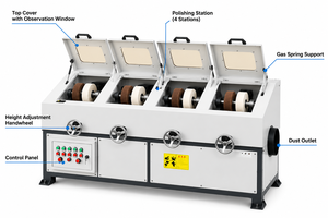 Machine de polissage de tubes ronds, modèle à tête unique, pour ateliers de fabrication de rampes et brossage de surfaces de tubes en acier inoxydable - Product Image 6