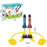 Lanceurs de poche à bulles jouets de plein air lancement bébé Eva mousse Stomp extrême jouet lance-roquettes avec lumière pour les enfants