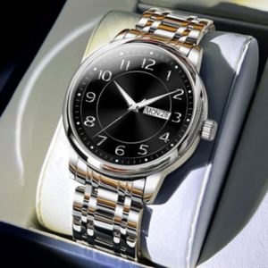 Montres mécaniques de luxe dorées très vendues pour hommes, montres automatiques à double date, lumineuses, étanches, montres numériques - Product Image 2