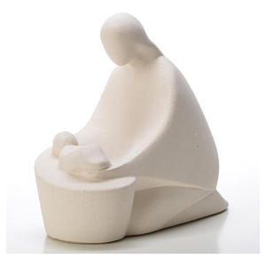 Natale presepe di famiglia fatto a mano decorazione per la casa bisque bianca in ceramica presepe figurina - Product Image 2