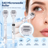Rouleau Hydra OEM&ODM en Acier Inoxydable à 540 Aiguilles de 0,5 mm avec Manche Remplaçable pour Blanchiment Corporel et Anti-Rides