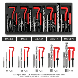 Thread Repair <b>Tap</b> Set Metric Coarse M4 0.7 Manual Metal Carrying for Deluxe Black Oxide Finish Fully Threaded 131-Piece 3-Year - Product Image 6