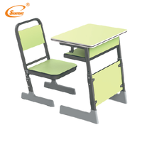 Meubles d'école modernes personnalisés, ensembles de tables et de chaises pour étudiants avec tiroir, cadre robuste réglable, utilisation à domicile ou au bureau