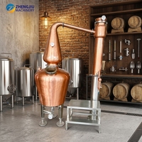 Alambic en cuivre de conception américaine, fabriqué artisanalement, 30L/50L/100L/300L/600L/1000L, pour distillation d'alcool à domicile