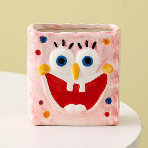 Portalápices de Cerámica con Diseño de <span class=keywords><strong>Bob</strong></span> <span class=keywords><strong>Esponja</strong></span>, Caja de Almacenamiento Multifuncional para Oficina con Diseño Adorable - Product Image 4