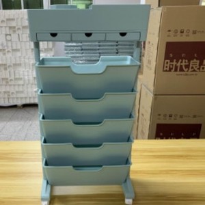 <b>Office</b> Organizer Storage <b>Drawers</b> Five Layers Plastic Freestanding <b>Desk</b> Neatening Rectangle Standing Type KRyax3FJ - Product Image 1