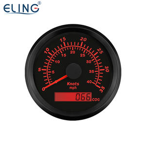 ELING 85mm 3 3/8 pulgadas barco <span class=keywords><strong>velero</strong></span> marino GPS velocímetro 15 35 70 nudos con <span class=keywords><strong>curso</strong></span> sobre el suelo con retroiluminación roja - Product Image 1