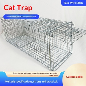 Trampa <span class=keywords><strong>para</strong></span> Gatos Plegable Automática de Acero Inoxidable con Bandeja y Caja de Plástico <span class=keywords><strong>para</strong></span> Gatos Desperdiçados y Silvestres - Product Image 4