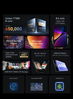 جهاز لوحي أندرويد 16 من ألدوكيوب آي بلاي 80 ميني برو بشاشة 8.4 بوصة، معالج T7300، يدعم 4G LTE وواي فاي وبطاقة SIM، ثماني النواة، محمول وصغير الحجم مع نظام تحديد المواقع