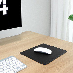 Tapis de souris en cuir PU minimaliste de style japonais et coréen, mini tapis de table portable, tapis de souris antidérapant de couleur unie pour la maison et le bureau. - Product Image 2