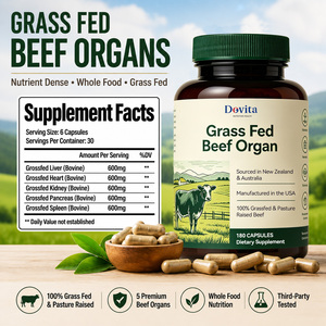 Fabricant de compléments certifié GMP : Capsules d'organes de bœuf nourri à l'herbe pour la santé rénale, la vitalité et l'endurance – OEM - Product Image 3