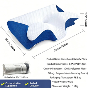 <span class=keywords><strong>Cuscino</strong></span> Ergonomico di Lusso a Forma di Farfalla in Memory Foam, <span class=keywords><strong>Cuscino</strong></span> da Letto Personalizzabile per Supporto Cervicale e Dolore al Collo - Product Image 5