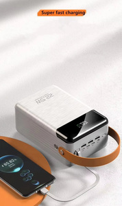 Banco de Energía de 100000 mAh con Linterna para Camping, Carga Rápida PD de 22.5 W, Cables Integrados, Cargador Portátil para Viajes - Product Image 3