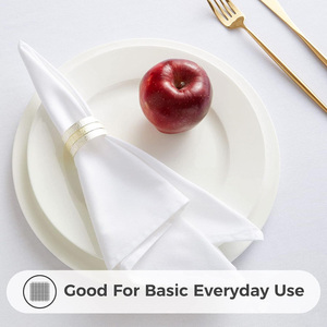 مناديل حافة مغلقة من القطن مصنوعة يدويًا على الطراز الحديث لتناول العشاء وتزيين طاولة حفلات الأعياد - Product Image 2