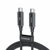Kabel Pengisian Cepat USB-C Toocki 240W dengan TPE & Anyaman Nilon untuk Ponsel & Tablet IOS 2m