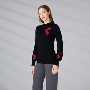 Suéter de Punto Personalizado al por Mayor, Jersey de Manga Larga para Invierno, Cálido, Transpirable, con Bordado para Mujer - Product Image 3