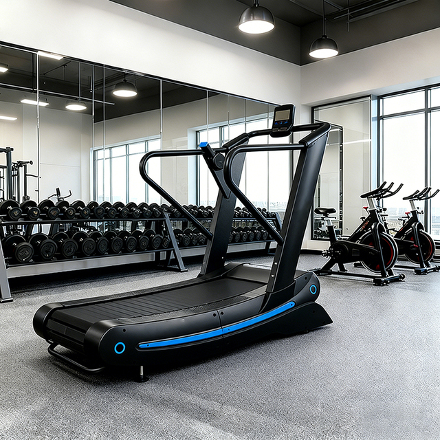 Unpowered Treadmill for Commercial Use with Adjustable Incline and LED Screen