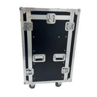 Flight case DJ 16U+4U antichoc en aluminium et contreplaqué de haute qualité avec 3 portes et support extensible pour mixeur et amplificateur