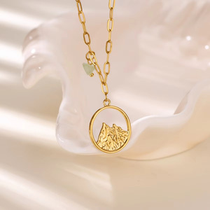 Collier <span class=keywords><strong>de</strong></span> mode d'<span class=keywords><strong>été</strong></span> en acier inoxydable plaqué or avec pendentifs breloques émail coloré signes du zodiaque astrologiques pour femmes - Product Image 6