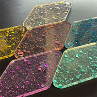 Feuille de paillettes acryliques en flocons de 1/8\" (0,125\") pour plexiglas, 12x8 (48x96 pouces), acrylique coulé découpé sur mesure, 3 mm pour la gravure