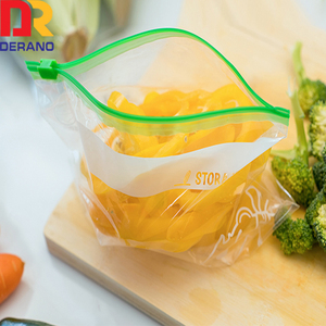 Custom Clear Reusable Gallon Food Storage Zipper LDPE Plastic Saddle Slider Ziplock Freezer <b>Bags</b> - Product Image 3