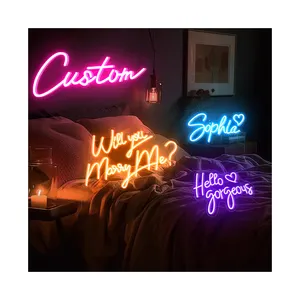 Manufacturer Fast delivery NO MOQ Dropshipping happy birthday led neon light letter custom led neon signs