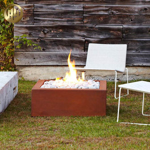 Outdoor square Fire Pit Corten Steel Rectangular Wood Burning Fire Pit for Sale - Product Image 6