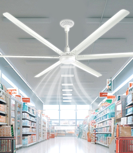 Ventilador de Techo Industrial Comercial de Gran Tamaño Rife RDS 21, Ahorro de Energía, HVLS, con Motor, Aspas de Acero, Control Remoto - Product Image 1