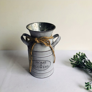 Boîte à lait <span class=keywords><strong>en</strong></span> fer galvanisé étanche seau <span class=keywords><strong>en</strong></span> étain <span class=keywords><strong>vase</strong></span> à fleurs de jardin décoration de salon maison - Product Image 3