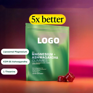 Gummies Liposome <span class=keywords><strong>Magnésium</strong></span> + Ashwagandha, Diverses formes <span class=keywords><strong>de</strong></span> sels <span class=keywords><strong>de</strong></span> <span class=keywords><strong>magnésium</strong></span>, KSM-66 Ashwagandha L-Théanine - Product Image 1