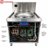 Marmite à soupe électrique à induction en acier inoxydable 304 de 100 L, pour braiser et faire bouillir, personnalisable OEM pour restaurants et hôtels