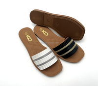 Nouveau design OEM logo personnalisé chaussures sandales plates pour dames été fabricant de pantoufles pour femmes