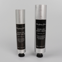 Emballage tube vide en aluminium Crème de lotion pour les mains Cosmétique pliable avec capuchon octogonal