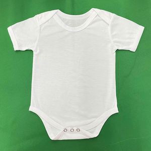 Envío Gratis: Mono Blanco para Sublimación, Manga Corta, Suave y Transpirable, de Poliéster, con Cierre de Botones a Presión para Bebés - Product Image 3