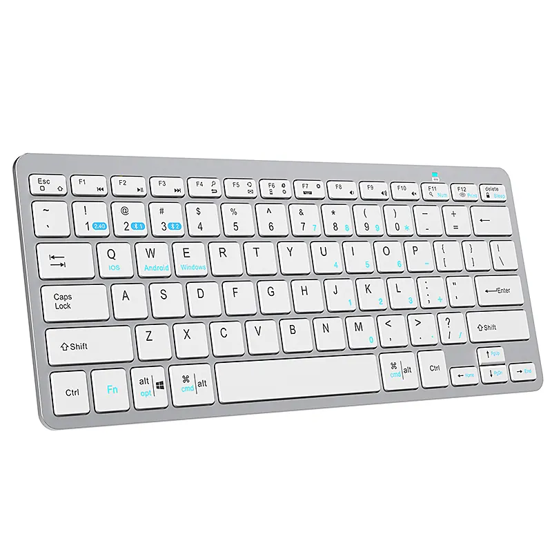 TMICE 2.4G 블루투스 teclado 충전식 사무실 컴퓨터 키보드 태블릿 노트북 화이트 미니 무선 키보드
