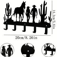 Porte-clés mural moderne à plus de 10 crochets, gain de place, en fer noir, design flexible et portable, support d'angle pour appartement, porte-chapeaux