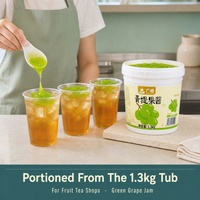 Green Grape Jam 1.3kg Fruit Jam for Fruit Tea Smoothie Bubble Tea Shop Beverage Menu