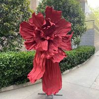Grandes fleurs artificielles géantes faites à la main pour la décoration de scène de mariage, énormes fleurs en papier géantes