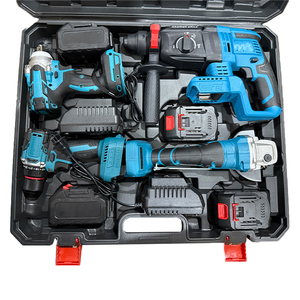 Vente directe d'usine Ensemble d'outils électriques 4 en 1 Perceuse électrique sans fil au lithium rechargeable Clé à chocs Meuleuse d'angle Marteau électrique - Product Image 2