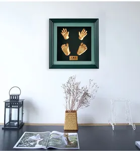 Cornice Portafoto per Neonati Fatta a Mano in MDF 3D con <span class=keywords><strong>Stampa</strong></span> UV, Impronta Manuale Sicura Non Tossica da 5cm - Product Image 3