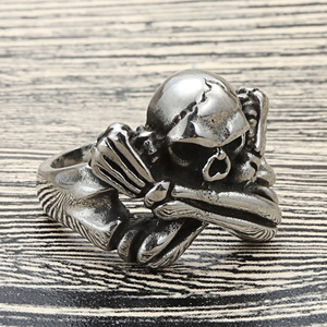 Anillo de Calavera de Acero Inoxidable, Estilo Punk Retro para Hombre, Joyería, Regalo 27063 - Product Image 3