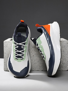 Great For Mountain Outdoor Trips Color <b>Block</b> Mesh Sneakers Lightweight Sport Shoes Flexible Athletic Shoes Men Lace Up Shoes - Product Image 3