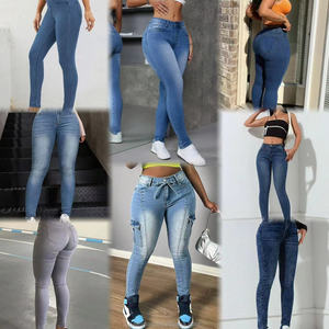 2026 China Factory Clothing Brand <strong>Label</strong> Women's <strong>Jeans</strong> Ultra Low Price Large Size Brand <strong>Jeans</strong> Tight Straight Stretch <strong>Jeans</strong> - Product Image 2