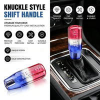 JDM Kenop Pemindah Gigi Mobil Universal, Budaya Balap 150MM, Oktagon Silinder Kristal Gaya Gigi Gelembung Mobil
