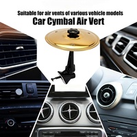 Car Cymbal Drum Air Vent, Mini Metal Drum Crash Cymbal for Car Dashboard,Musical Car Accessory for Music Lovers